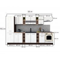 Bucatarie MARINA NEW 330 B Wenge / Decor K001